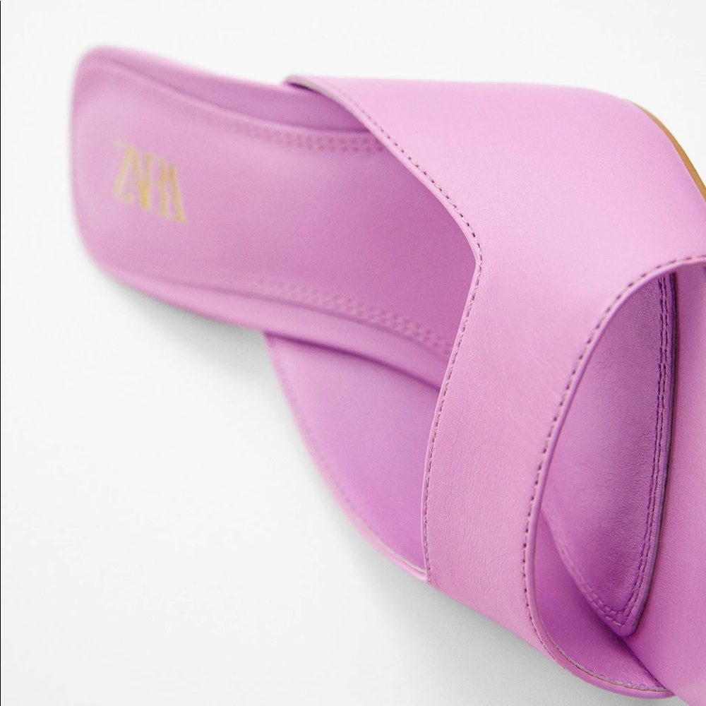 Zara mauve square heeled sandals - Picture 5 of 5